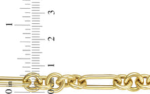Load image into Gallery viewer, Italian 14k Yellow Gold 7.4mm Figaro Link Bracelet, 7.25 Inch