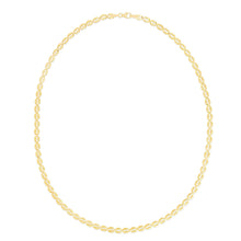 Load image into Gallery viewer, 14k Yellow Gold 3.8mm Fancy Textured Puffed Oval Link Bracelet, 7 Inch