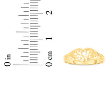 Load image into Gallery viewer, 10k Yellow Gold 7mm Openwork Heart Filigree Ring