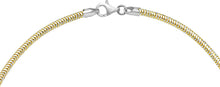 Load image into Gallery viewer, Italian 14k Gold Over 925 Silver 3mm Sparkle Snake Link Chain Bracelet, 7 Inch