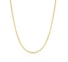 Load image into Gallery viewer, 10k Yellow Gold 2mm Round Solid Franco Chain Necklace