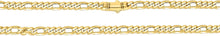 Load image into Gallery viewer, 10k Yellow Gold 7mm Lite Figaro Monaco Link Chain Necklace