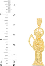 Load image into Gallery viewer, 10k Yellow Gold Angel of Death Religious Pendant