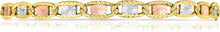 Load image into Gallery viewer, 10k Tri-Color Gold 5mm Valentino Link Chain Bracelet or Anklet
