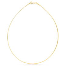 Load image into Gallery viewer, 14k Yellow Gold 1.5mm Round Omega Chain Necklace