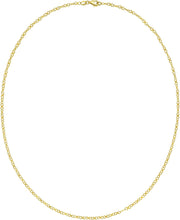Load image into Gallery viewer, Italian 14k Yellow Gold Mini or Large Infinity Link Chain Necklace, 18 Inch