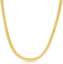 Load image into Gallery viewer, 14k Yellow Gold 5.3mm Semi-Solid Square Franco Chain Necklace