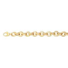 Load image into Gallery viewer, 14k Yellow Gold 11.8mm Double Round Cable Link Bracelet, 8 Inch