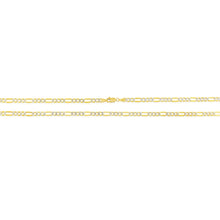 Load image into Gallery viewer, 10k Yellow Gold and White Gold 4.5mm Solid Two-Tone Figaro Chain Bracelet or Anklet