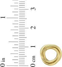 Load image into Gallery viewer, 14k Yellow Gold 11mm Interlocking Trinity Stud Earrings