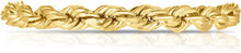 Load image into Gallery viewer, 10k Yellow Gold 8mm Diamond Cut Hollow Rope Chain Necklace