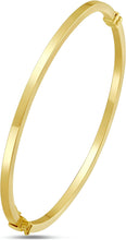 Load image into Gallery viewer, Italian 14k Yellow Gold 2.5mm Stackable Flat Bangle Bracelet, 7.5 Inch