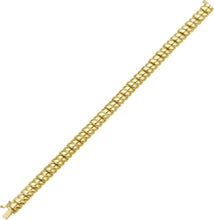 Load image into Gallery viewer, 14k Yellow Gold 8mm Scalloped Swirl Link Bracelet, 7.25 Inch