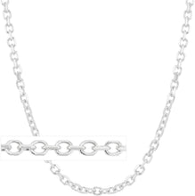 Load image into Gallery viewer, 18k White Gold Diamond Cut Cable Chain Necklace
