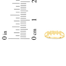 Load image into Gallery viewer, 10k Yellow Gold 4.1mm MOM Heart Textured Filigree Ring