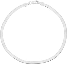 Load image into Gallery viewer, 14k White Gold 3mm or 4.5mm Solid Herringbone Chain Bracelet