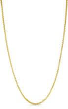 Load image into Gallery viewer, 10k Yellow Gold 1.6mm Solid Round Box Chain Necklace
