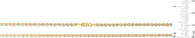 Load image into Gallery viewer, 10k Tri-Color Gold 2.5mm Valentino Heart Link Chain Bracelet or Anklet