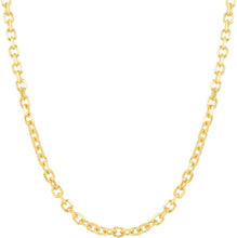 Load image into Gallery viewer, 14k Yellow Gold or White Gold 3.7mm Diamond Cut Cable Chain Necklace