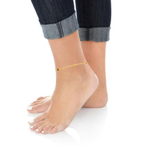 Load image into Gallery viewer, 14k Yellow Gold 4mm Round Birthstone Cable Bracelet or Anklet