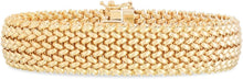 Load image into Gallery viewer, 14k Yellow Gold 14.5mm Large Rice Mesh Bracelet, 7 Inch