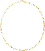 Load image into Gallery viewer, 14k Yellow Gold 5mm Hexagon Paperclip Link Chain Necklace, 18 Inch
