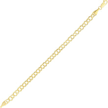 Load image into Gallery viewer, 14k Yellow Gold or White Gold 3mm Small Double Chino Link Charm Bracelet, 6 Inch or 7 Inch