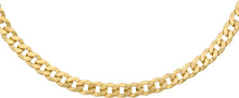 Load image into Gallery viewer, Italian 14k Gold Over 925 Silver 5.3mm Comfort Curb Link Chain Bracelet, 8 Inch