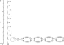 Load image into Gallery viewer, 14k White Gold 8.5mm Textured Oval Link Bracelet, 7.25 Inch