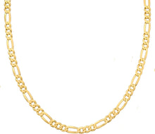 Load image into Gallery viewer, Italian 14k Gold Over 925 Silver 7.3mm Figaro Chain Necklace, 20 Inch, 22" or 24"