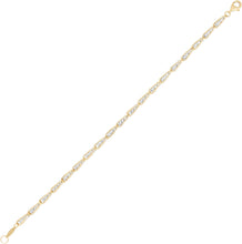 Load image into Gallery viewer, 14k Yellow Gold 7.2mm Mini Heart Charm Link Bracelet, Adjustable 6.5" - 7 Inch
