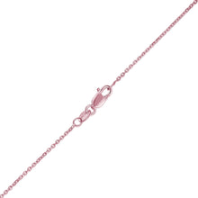 Load image into Gallery viewer, 14k Yellow Gold or White Gold or Rose Gold 1.1mm Solid Diamond Cut Cable Chain Necklace