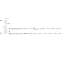 Load image into Gallery viewer, 14k White Gold 2.5mm Solid Curb Cuban Chain Necklace