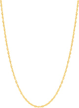 Load image into Gallery viewer, 10k Yellow Gold 1.9mm Solid Spiral Rope Multi Diamond Cut Chain Necklace