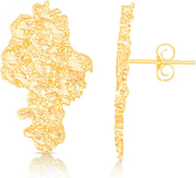 Load image into Gallery viewer, 10k Yellow Gold Solid Nugget Earrings