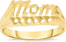 Load image into Gallery viewer, 10k Yellow Gold 8mm Cursive Mom Filigree Ring