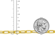 Load image into Gallery viewer, 14k Yellow Gold Oversized Charm Lock 5mm Paperclip Link Bracelet, 7 Inch