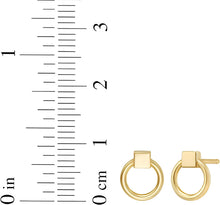 Load image into Gallery viewer, 14k Yellow Gold 8.8mm Open Circle Stud Earrings