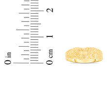 Load image into Gallery viewer, 10k Yellow Gold 6mm Nugget Heart Filigree Ring