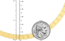 Load image into Gallery viewer, 14k Yellow Gold 6mm Brick Cube Link Chain Necklace, Extendable 16 to 18 Inch
