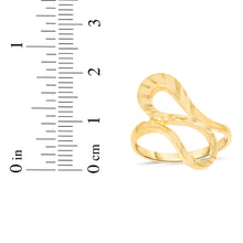 Load image into Gallery viewer, 10k Yellow Gold 20mm Freeform Curved Openwork Filigree Ring
