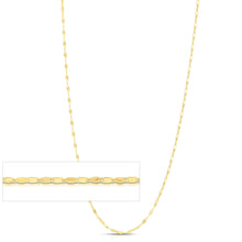 Load image into Gallery viewer, 10k Yellow Gold 1.5mm Lumicina Mirror Snail Link Chain Necklace