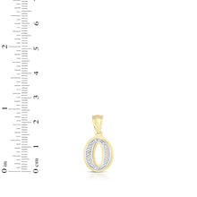 Load image into Gallery viewer, 10k Yellow Gold and White Gold 15mm 3D Alphabet Initial A Pendant