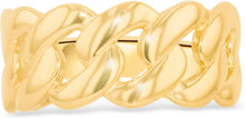 Load image into Gallery viewer, 10k Yellow Gold 10mm Cuban Link Ring, Sizes 4 - 13
