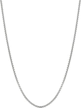 Load image into Gallery viewer, 14k Yellow Gold or White Gold 1.5mm Lite Round Box Chain Link Necklace