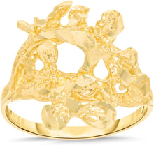 Load image into Gallery viewer, 10k Yellow Gold 16.7mm Splash Cluster Openwork Filigree Ring
