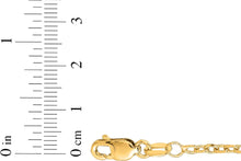 Load image into Gallery viewer, 14k Yellow Gold or White Gold 2.3mm Diamond Cut Cable Chain Necklace