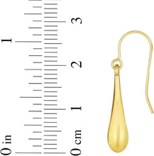 Load image into Gallery viewer, 10k Yellow Gold 28mm Teardrop Earrings
