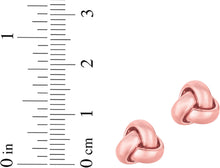 Load image into Gallery viewer, 14k Yellow Gold 9mm Mini Polished Love Knot Stud Earrings