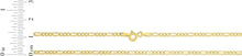 Load image into Gallery viewer, 10k Yellow Gold 2mm Solid Figaro Chain Link Bracelet or Anklet